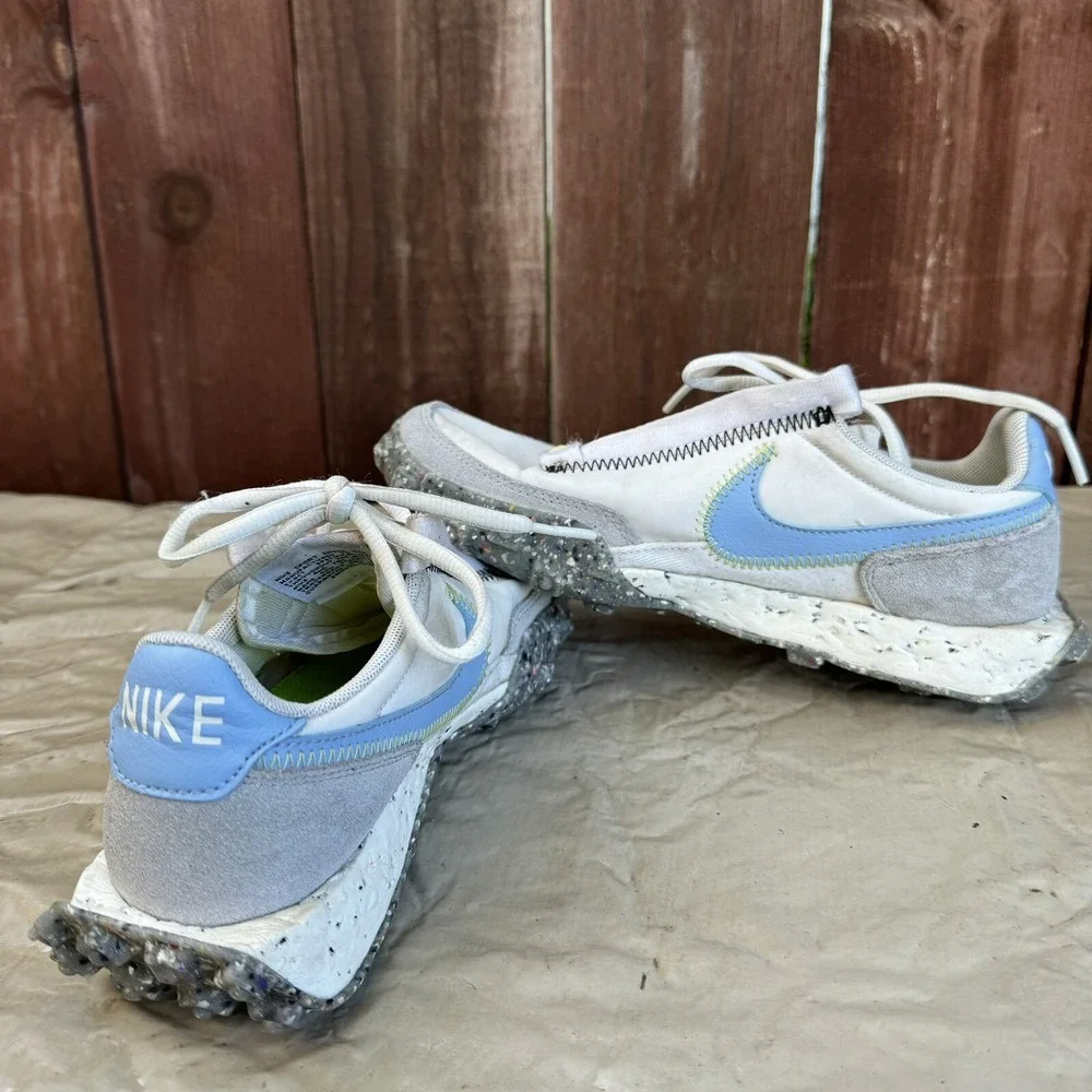 Nike Waffle‎ Racer Crater Womens Size 5 White Athletic Shoe Sneakers CT1983-106